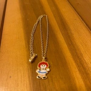 Vintage Raggedy Ann Necklace 1970's